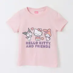 HELLO KITTY - Polera Manga Corta Niña Rosado Friends &