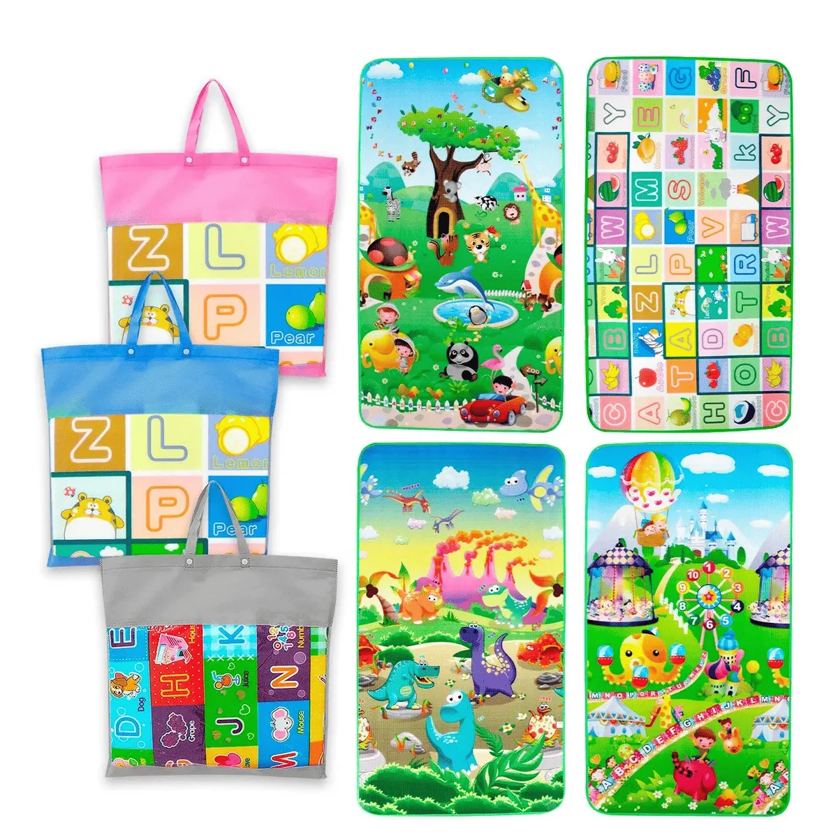 GENERICO - Alfombra infantil impermeable plegable de goma tatame para niños 90 x 150