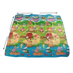 GENERICO - Alfombra infantil impermeable plegable de goma tatame para niños 90 x 120