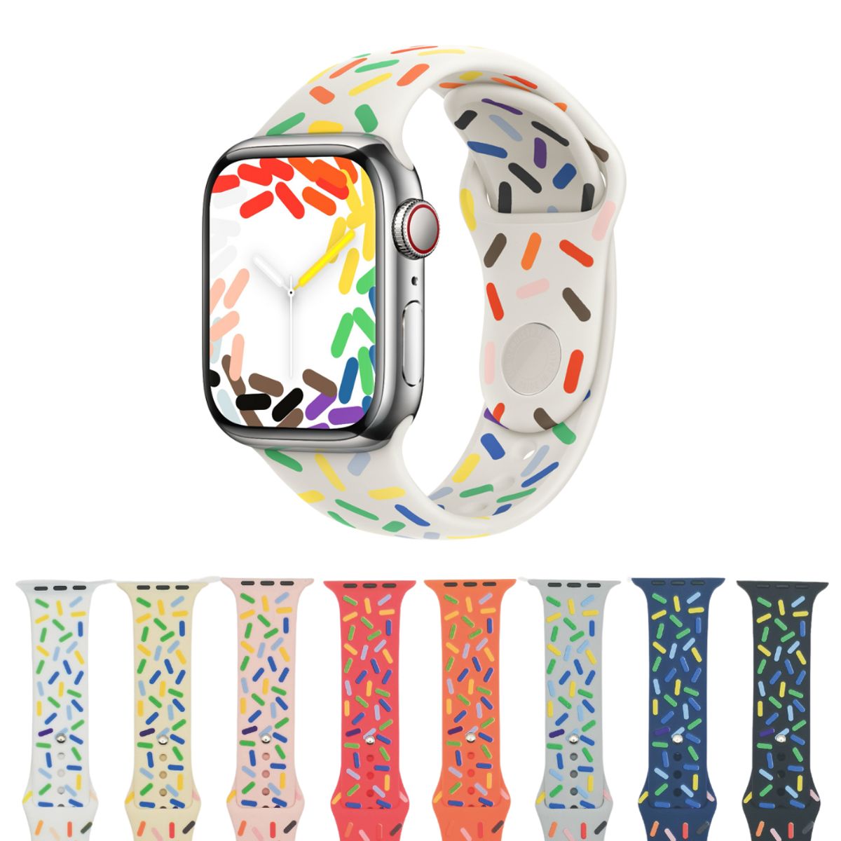GENERICO - Correas Diseño Silicona Fiesta Para Apple Watch 38-40-41-NEW42mm