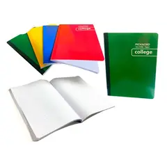 GENERICO - Cuadernos College 7mm 80 Hojas - PACK10 Papel 70gr - 24x18cm