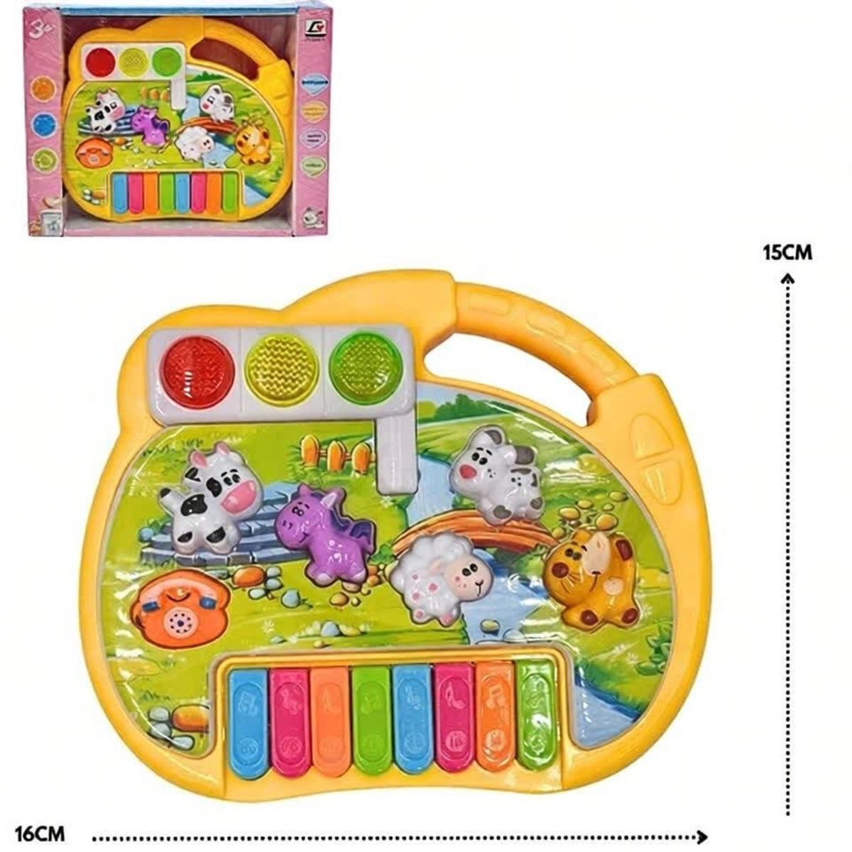 GENERICO - PACK X 3 PIANO CARICATURA SEMAFORO ANIMALES