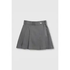 COLLOKY - Falda Escolar Clásica Gris con Tablas y Tela Elasticada