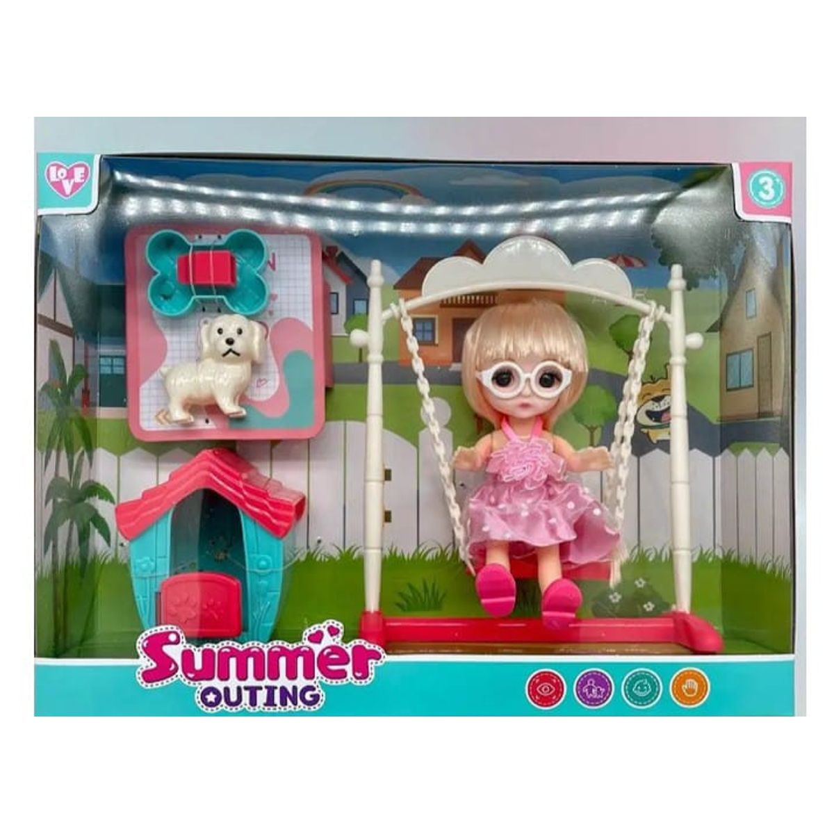 GENERICO - Caja juguete muñeca con accesorios niña