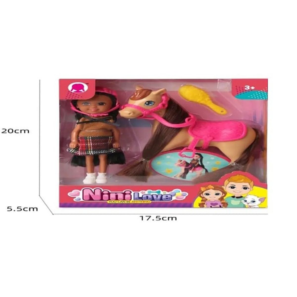 GENERICO - Juguete muñeca con caballo