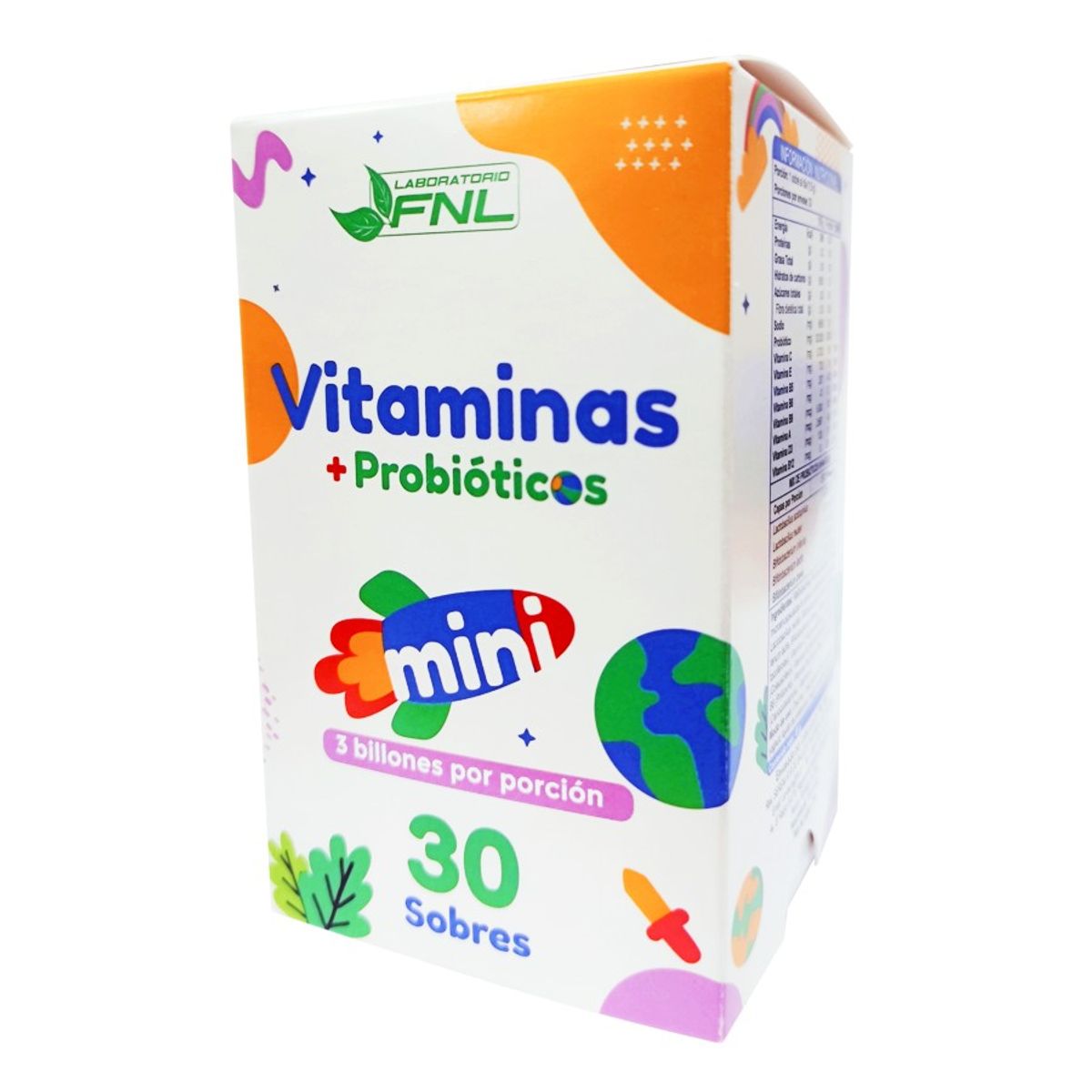 FNL - Vitaminas + Probioticos Mini Para Niños Fnl 30 Sobres