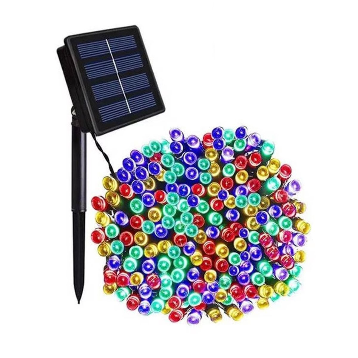 GENERICO - Luces Solares Guirnalda 20 Metros 200 Led Multicolor navidad