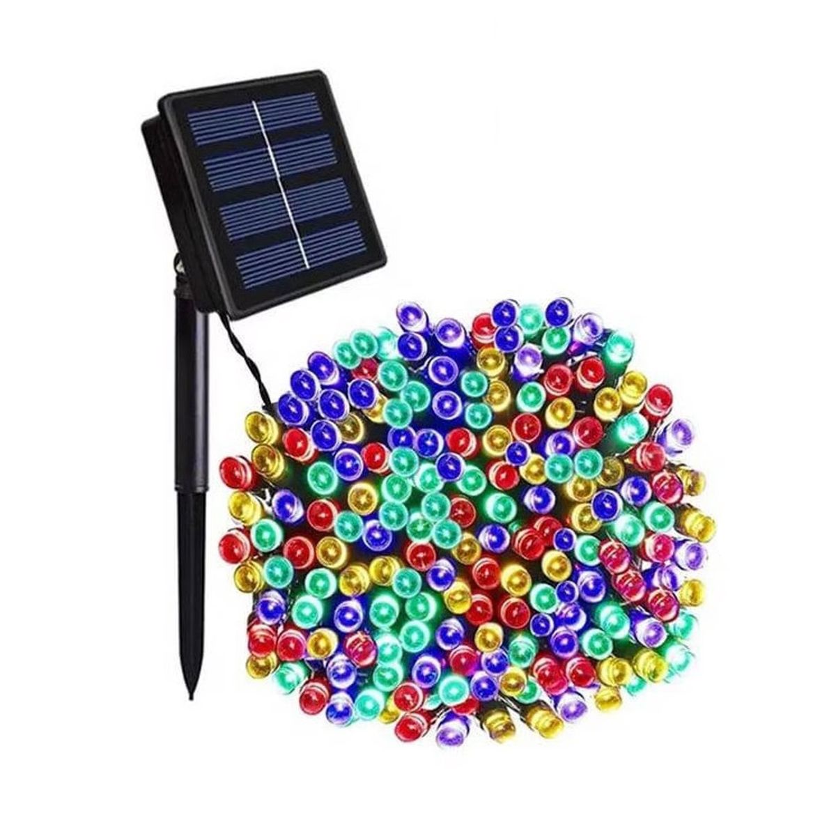 GENERICO - Luces Solares Guirnalda 20 Metros 200 Led Multicolor navidad