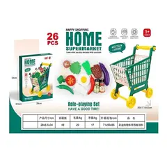 GENERICO - Juguete carrito de compra supermercado 26 unds para niños