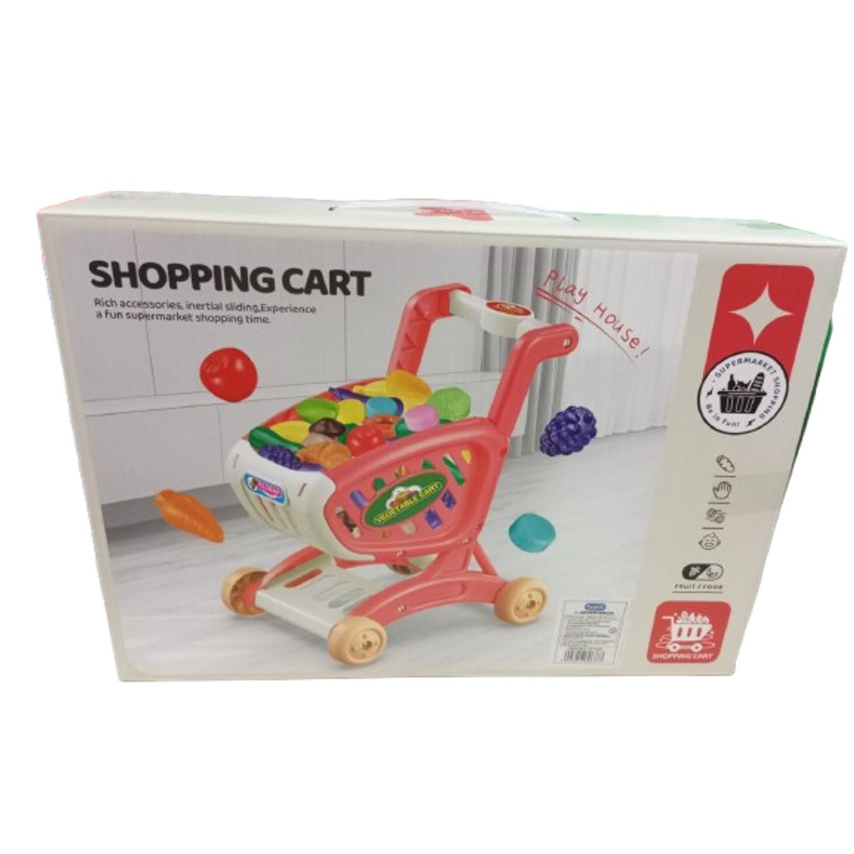 GENERICO - Juguete carrito de compra supermercado 17 unds para niños