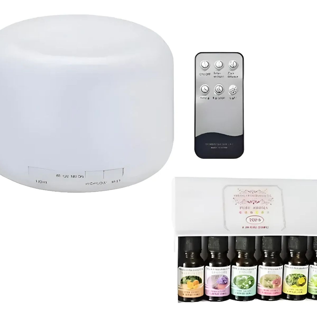 GENERICO - Humidifacores Aromaterapia 500ml Marro Claro+6x10ml Esencias