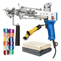 U BUY - Kit Maquina Tufting + Esquiladora + Tela Base + Lanas