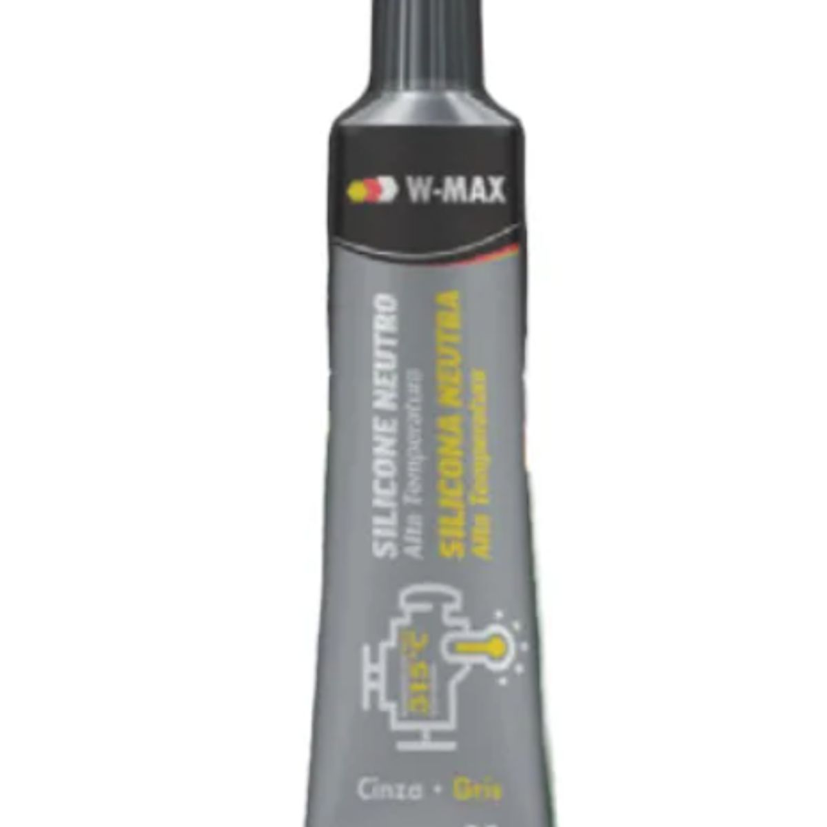 WURTH - Silicona Alta Temperatura Gris 85 Grs. Neutro W-max by Wurth