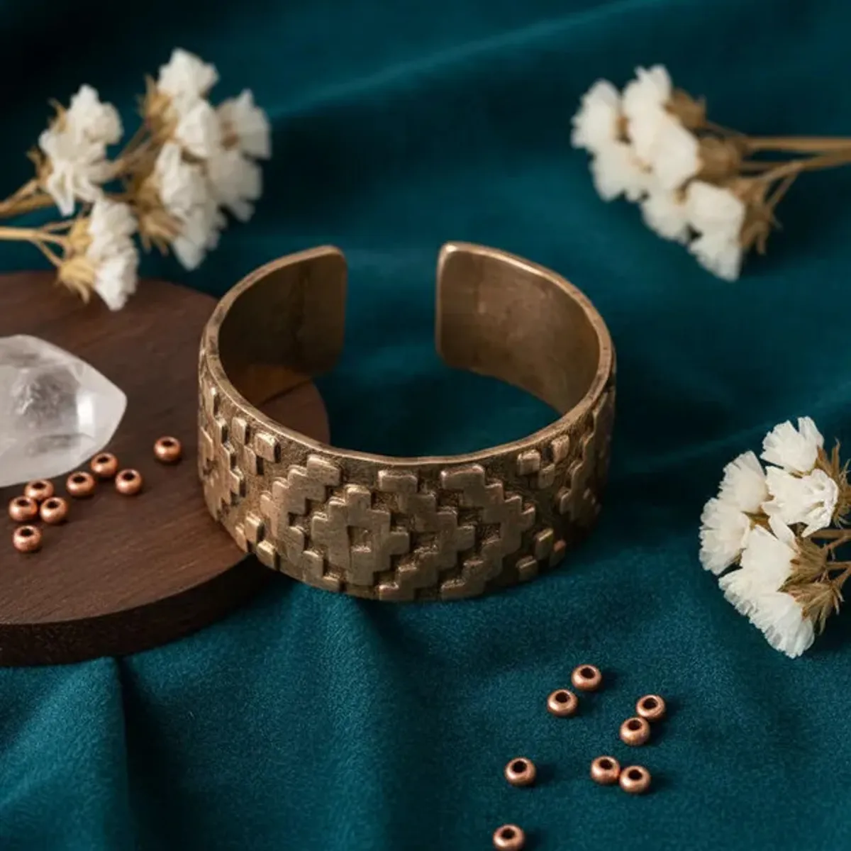 GENERICO - Pulsera De Cobre + Anillo Ajustable Elegante Artesania Terapia Artritis  Mas Bolsa