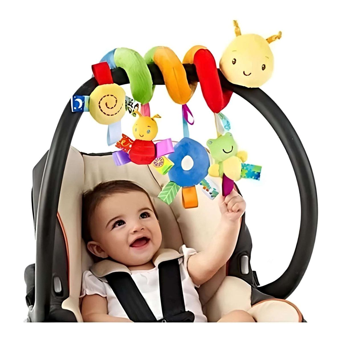 GENERICO - Sonajero Espiral Sensorial para Bebés Estimulación Visual y Auditiva