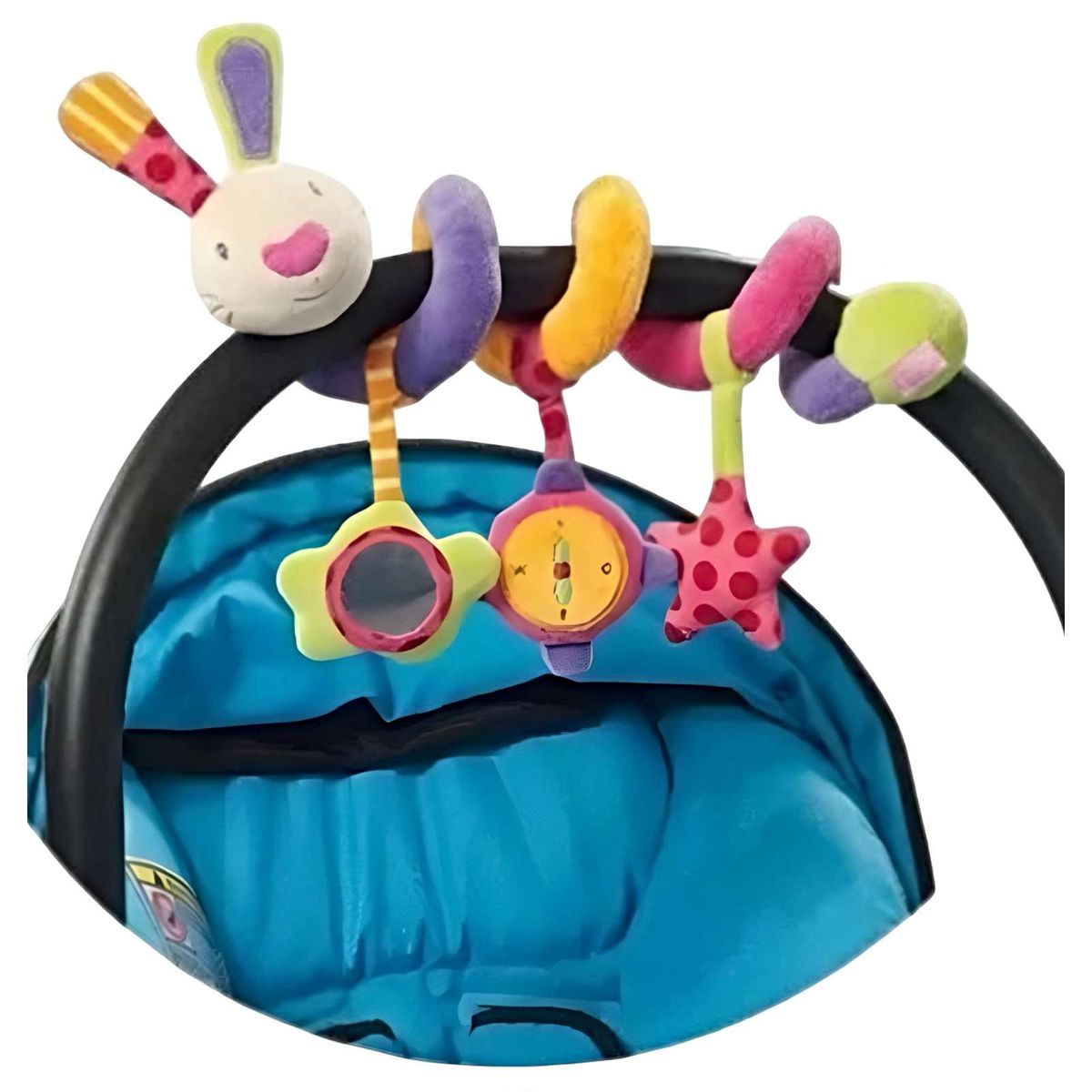 GENERICO - Sonajero Espiral Sensorial para Bebés Estimulación Visual y Auditiva diseño conejo