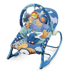 GENERICO - Silla Nido Mecedora Con Vibración Y Melodía Azul