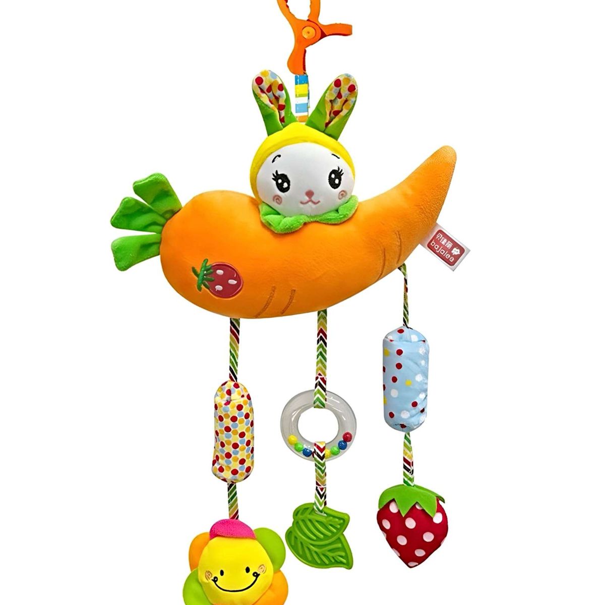 GENERICO - Juguete Móvil para Silla de Coche y Portabebés diseño zanahoria