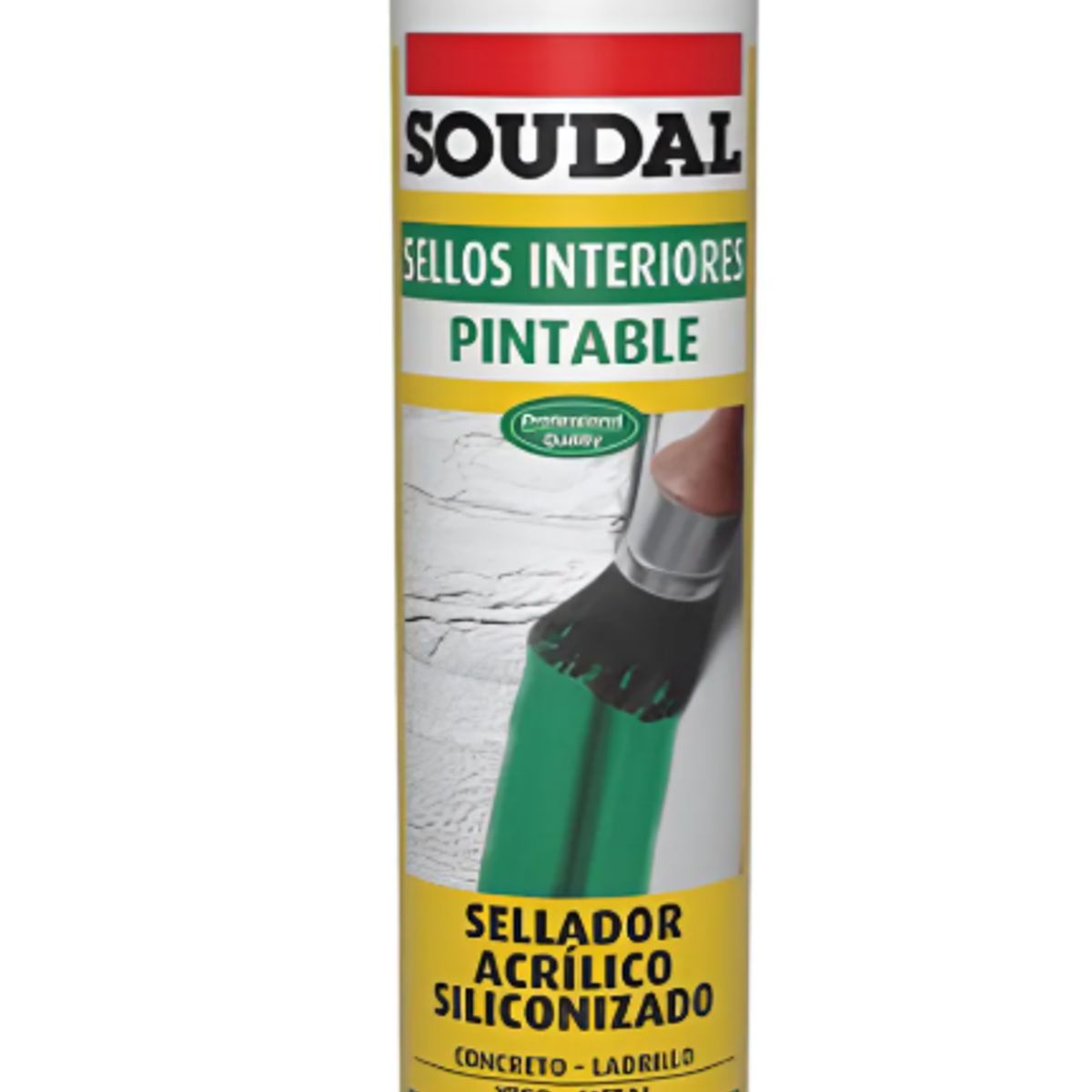 SOUDAL - Sellador Acrílico Pintable Siliconizada Blanca 300ml Soudal