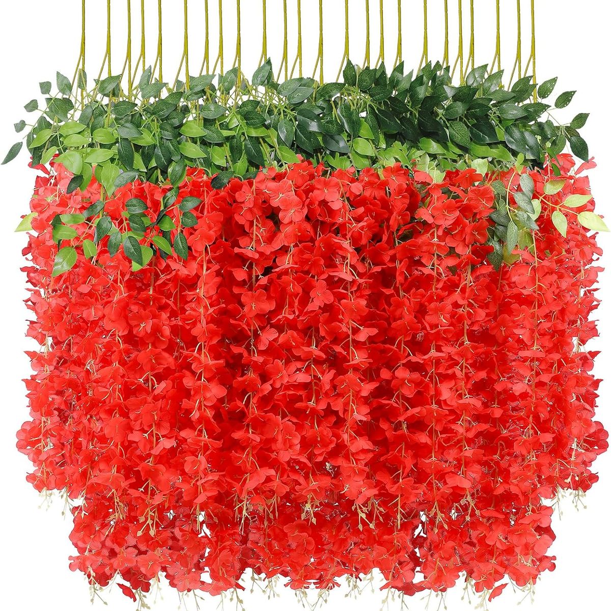 KINDA NICE - Pack 12 Colgantes Flores Artificiales Guirnaldas Decoración
