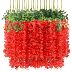 KINDA NICE - Pack 12 Colgantes Flores Artificiales Guirnaldas Decoración