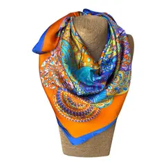 MAXO - Pañuelo de Seda de Sarga Mujer 70x70 MAXÓ Belén