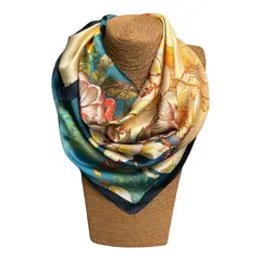 MAXO - Pañuelo de Seda de Sarga Mujer 70x70 MAXÓ Luna