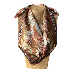 MAXO - Pañuelo de Seda de Sarga Mujer 70x70 MAXÓ Cristi I