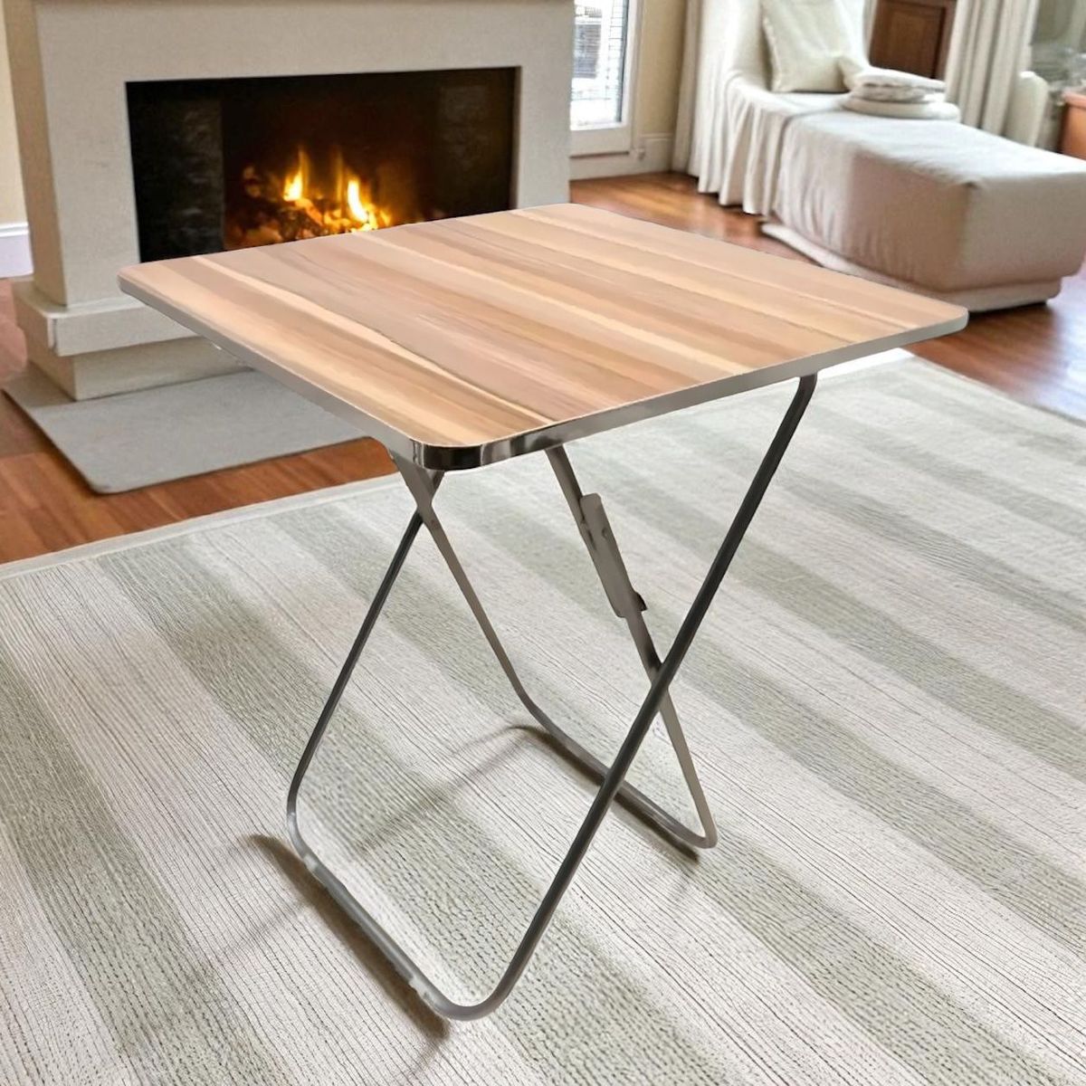 GENERICO - Mesa Plegable Jardin Cuadrada 60x60cm Picnic Playa Eventos