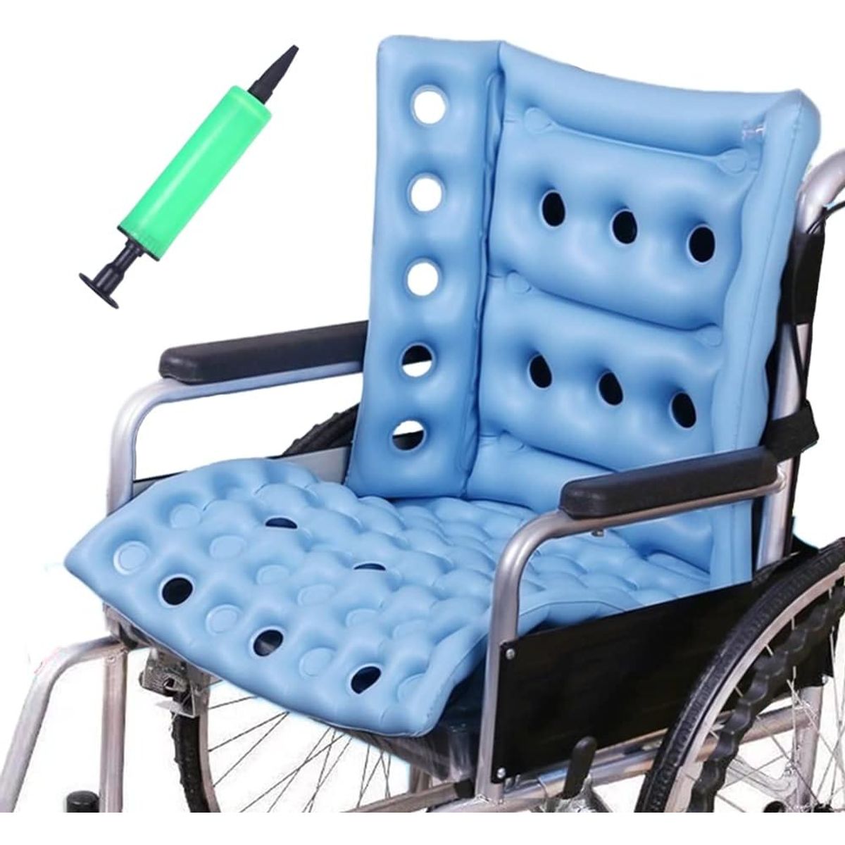 KINDA NICE - Cojín Antiescaras Ortopédico Inflable Celda De Aire + Bombín