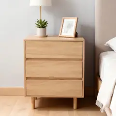 ELEMENT DESIGN - Velador con 3 Cajones, Madera, 50x40x62 cm