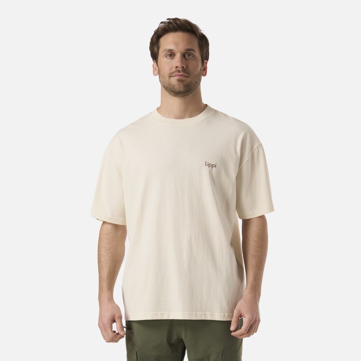 LIPPI - Polera Hombre Boulder T-Shirt Crema Lippi