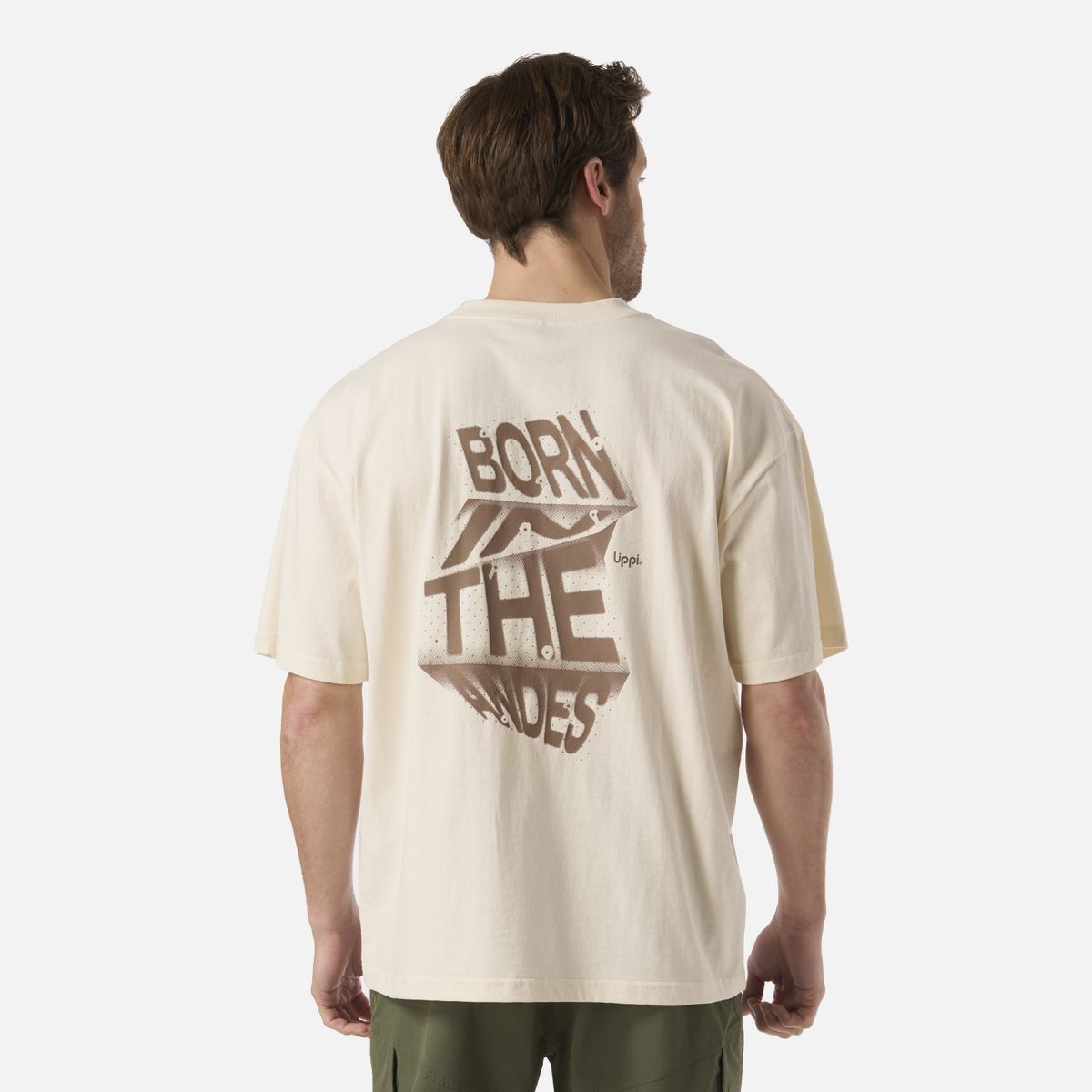 LIPPI - Polera Hombre Boulder T-Shirt Crema Lippi