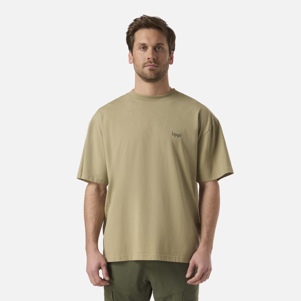 LIPPI - Polera Hombre Boulder T-Shirt Verde Oliva Lippi