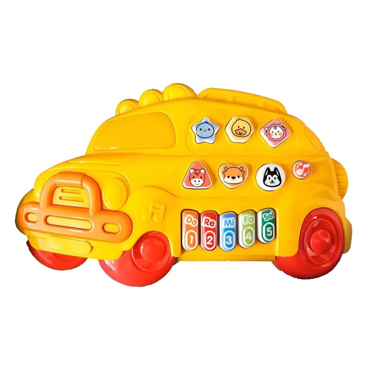 GENERICO - PACK X 3 JUGUETE PIANO MUSICAL VEHICULO DE CROSS-COUNTRY AMARILLO