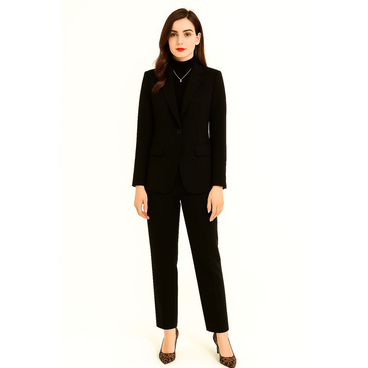 XPRESS RECHARGE - Traje Dama Ejecutivo Slim Fit 2 Piezas - Blazer + Pantalón - Oficina, Reuniones, Trabajo Forma