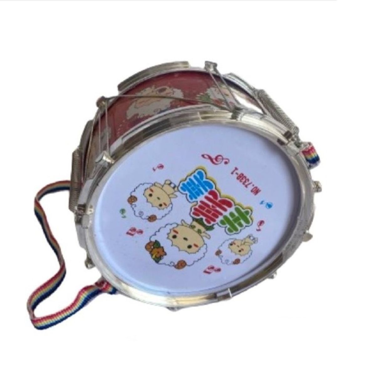 GENERICO - PACK X 3 JUGUETE TAMBOR OVEJAS HAPPY TAMAÑO L