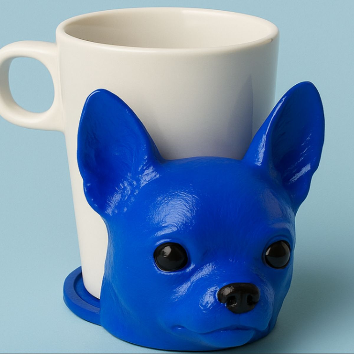 GENERICO - Posavasos con Cabeza de Perro Chihuahua No incluye Taza