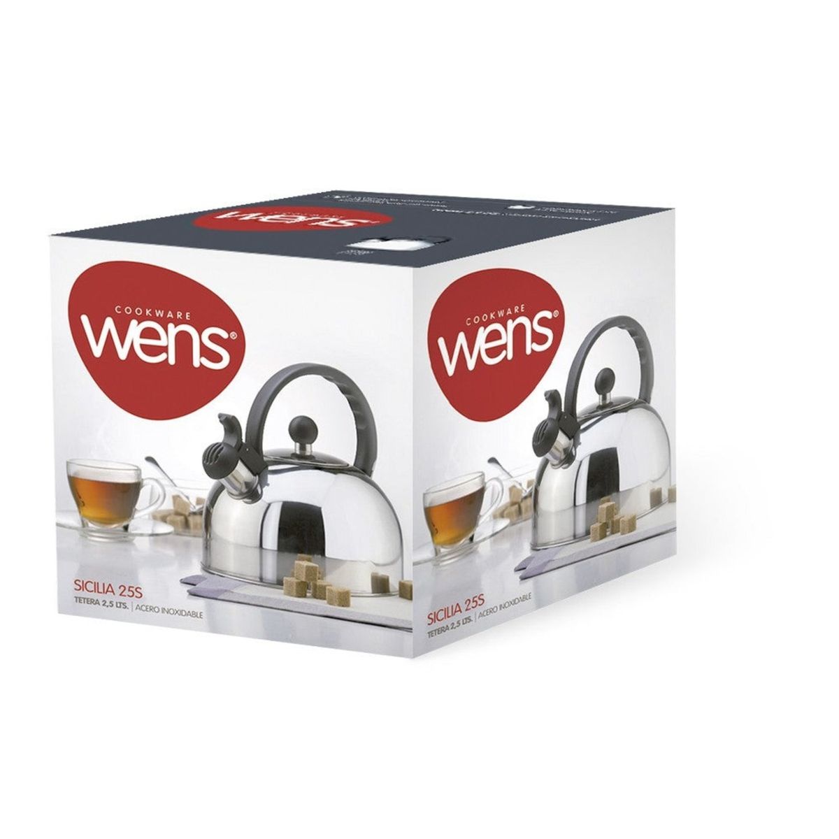 WENS - TETERA 3 LITROS SICILIA ACERO INOXIDABLE