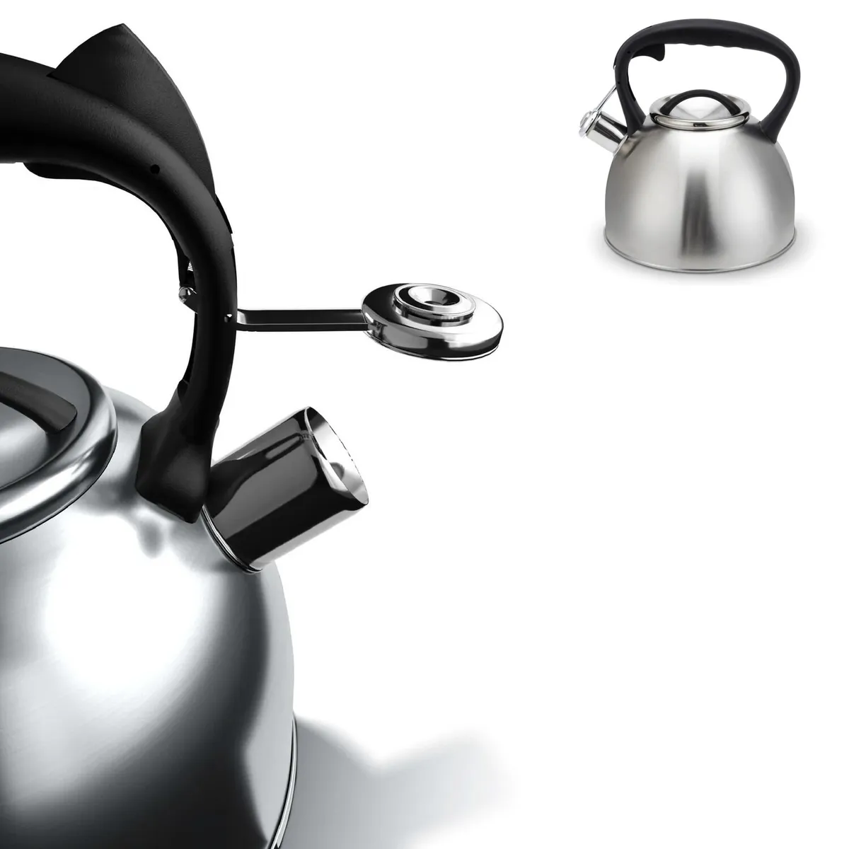 WENS - TETERA ACERO INOXIDABLE CON MANGO 3 LITROS PLATEADA SELENE WENS