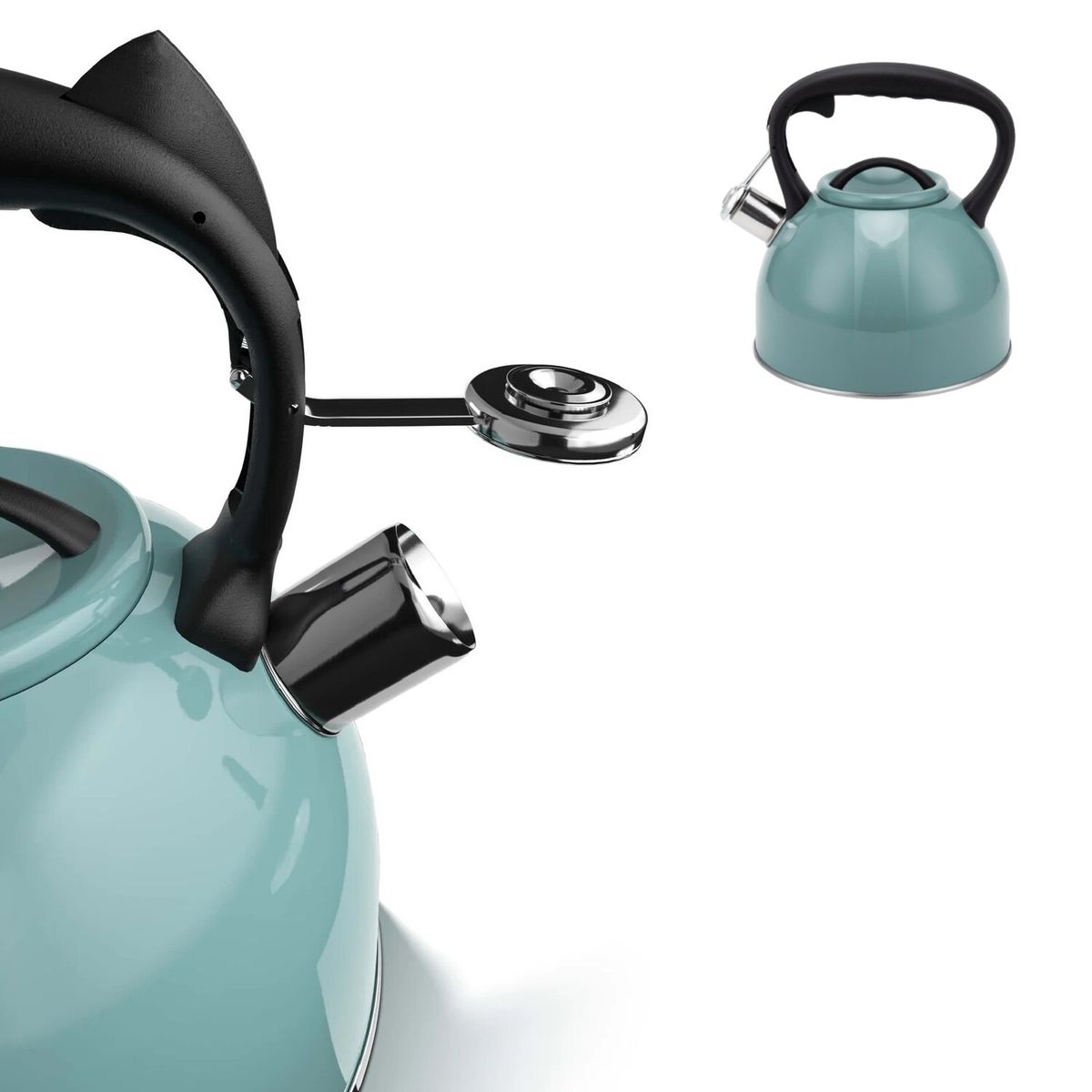 WENS - TETERA ACERO INOXIDABLE CON MANGO 3 LITROS TURQUESA SELENE WENS