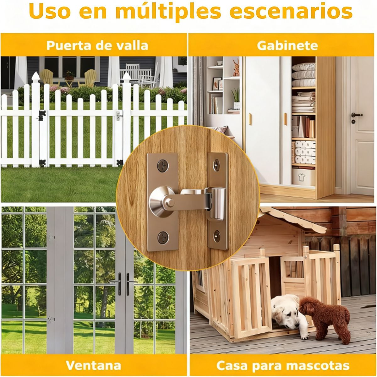 Cerradura De Seguridad Cerrojo De La Puerta Corredera Perno, marca GENERICO - Foto 2