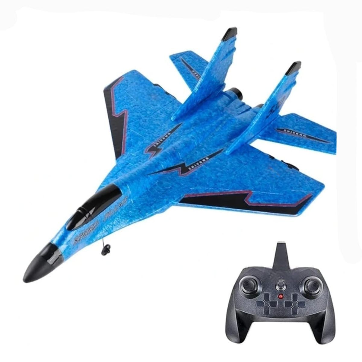 GENERICO - AVION CONTROL REMOTO SU-27 BATERIA RECARGABLE 2,4 GHZ AZUL