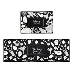 KUANGYE - Alfombra Para Cocina Piso Entrada Baño Antideslizante Juego2