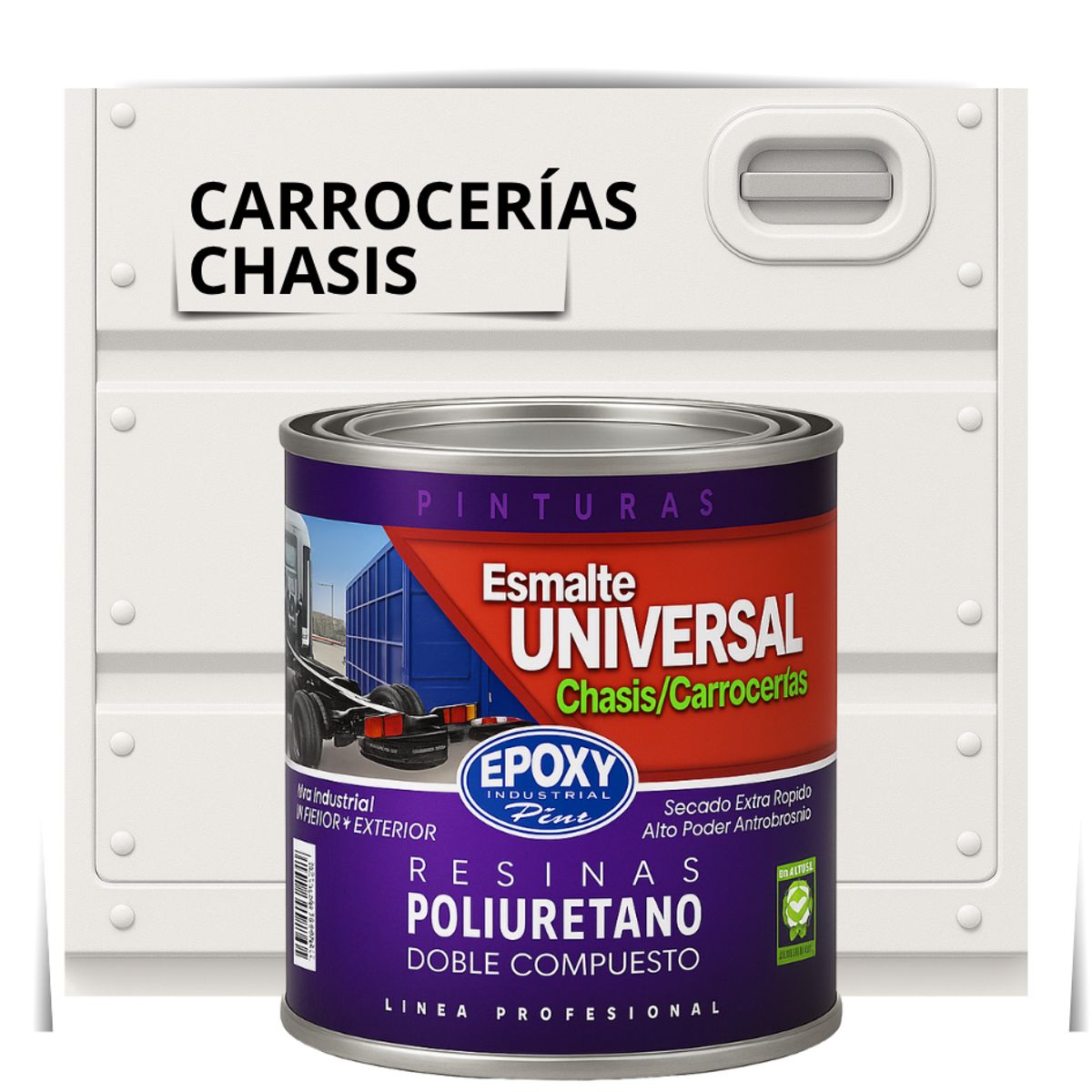 EPOXY - PINTURAS CARROCERIAS CHASIS - PU 2K - 1L BLANCO TRÁFICO