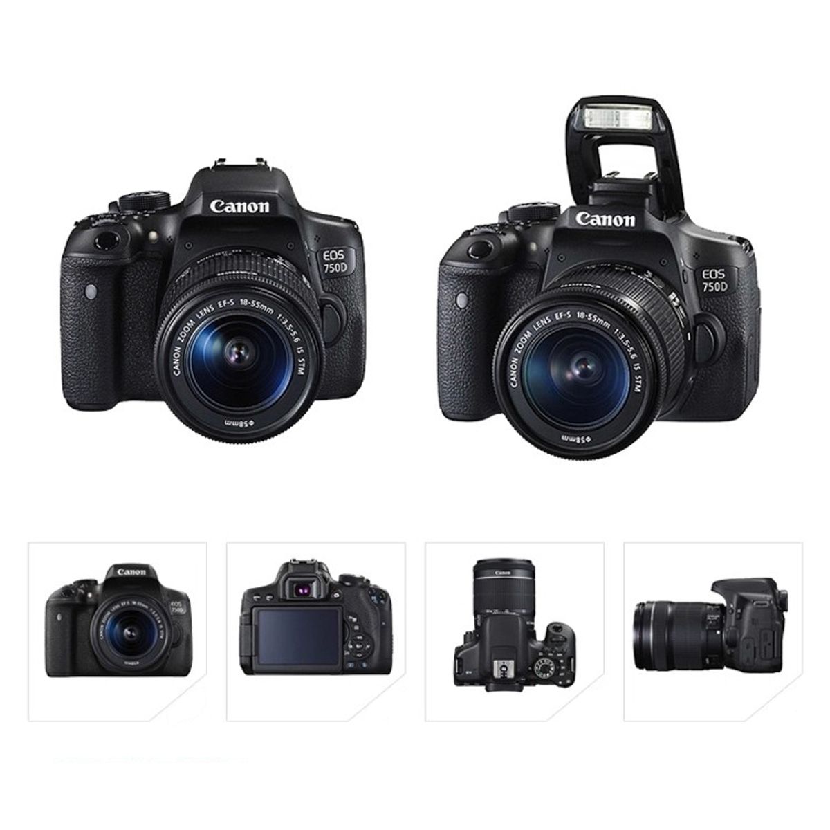 CANON - Canon EOS 750D DSLR Cámara con 18-55mm IS STM lente - Reacondicionado