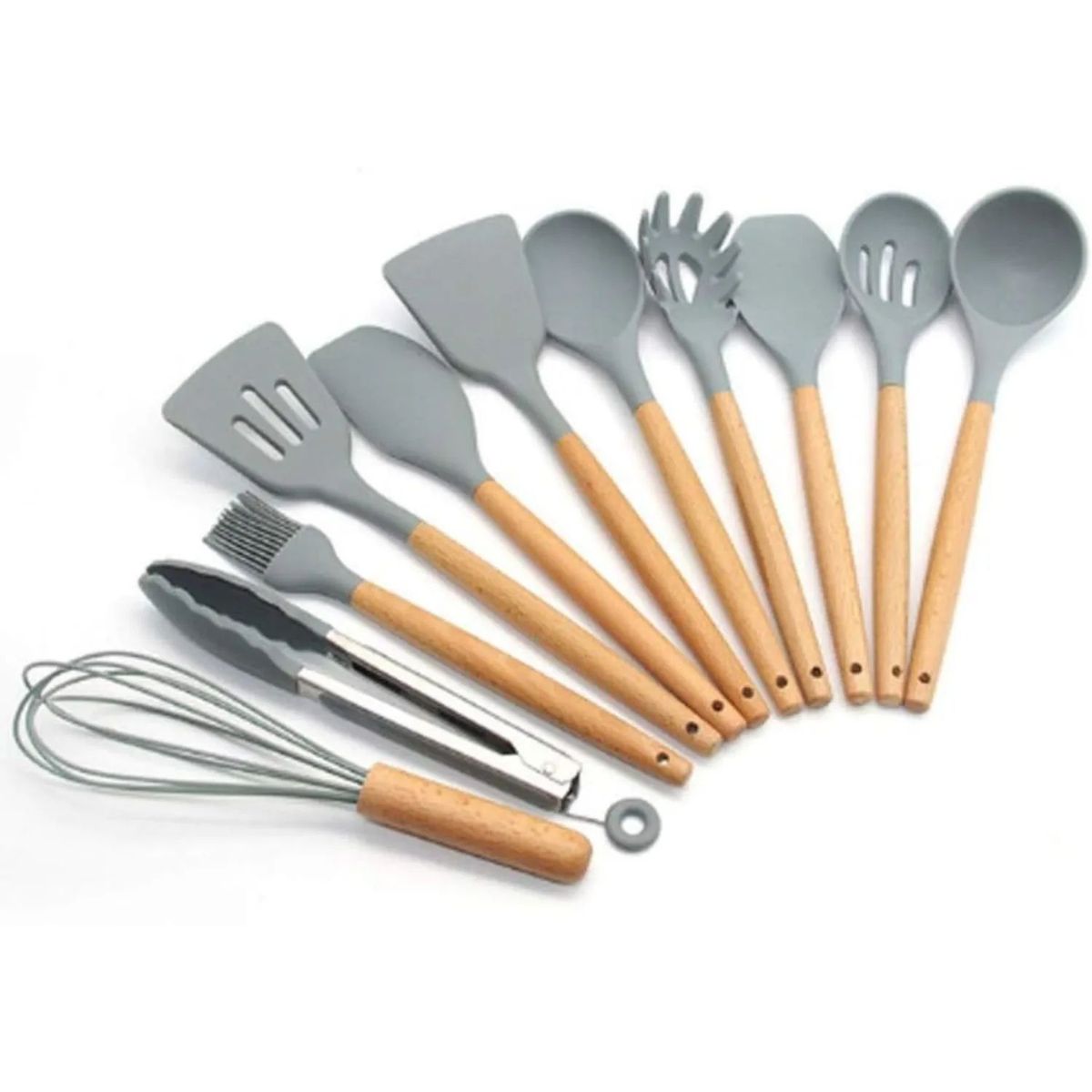GENERICO - Set de 12 Utensilios de Cocina de Silicona