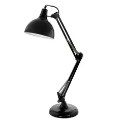 EGLO - Lampara de escritorio Borgillio negra vintage DM190 1X60W E27 Cód. 94697