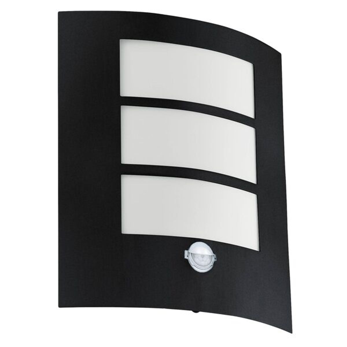 EGLO - Apliqué de pared City exterior Acero negro sensor 1X40W IP44  Cód99568
