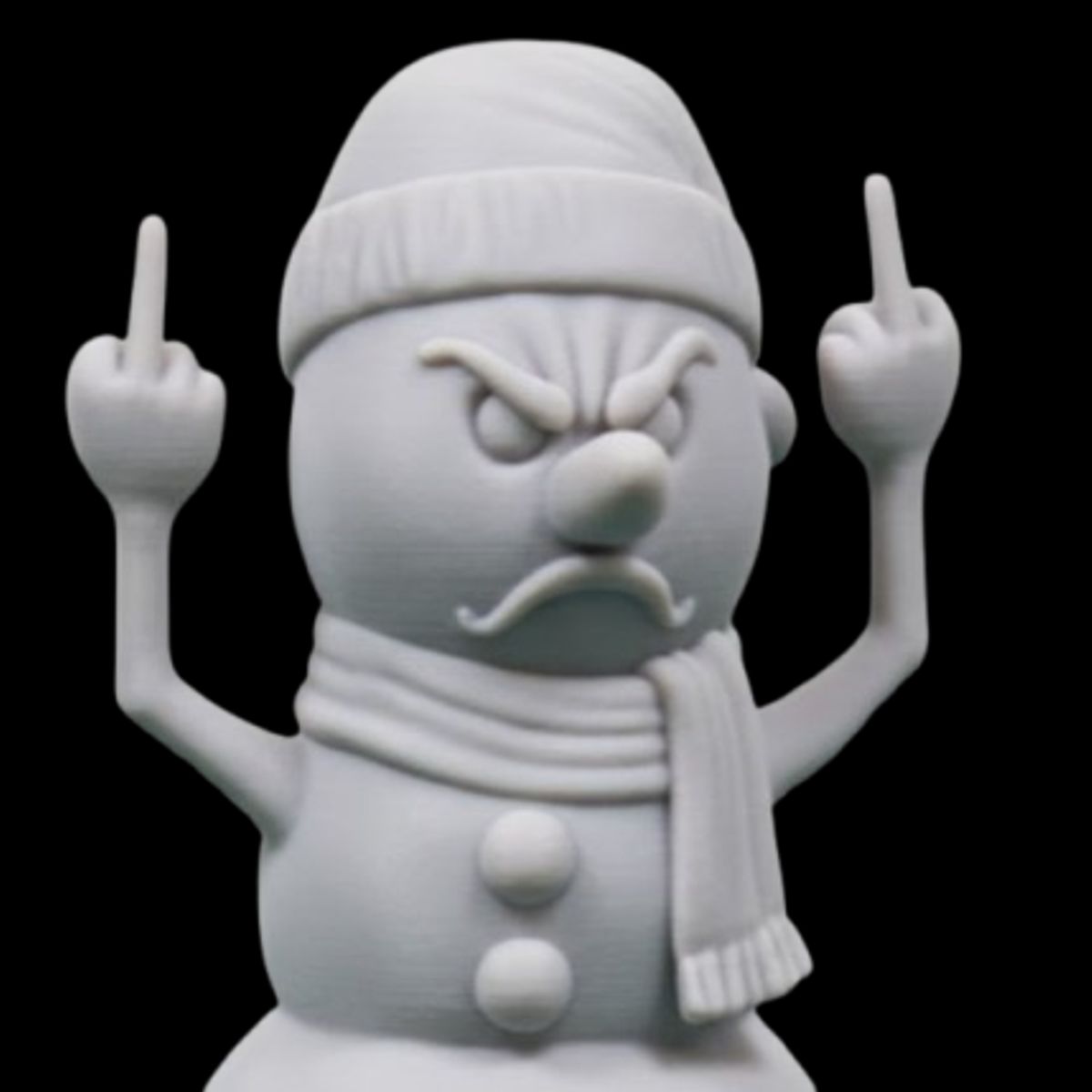 GENERICO - Decoración de Navidad de Muñeco de Nieve Enojado